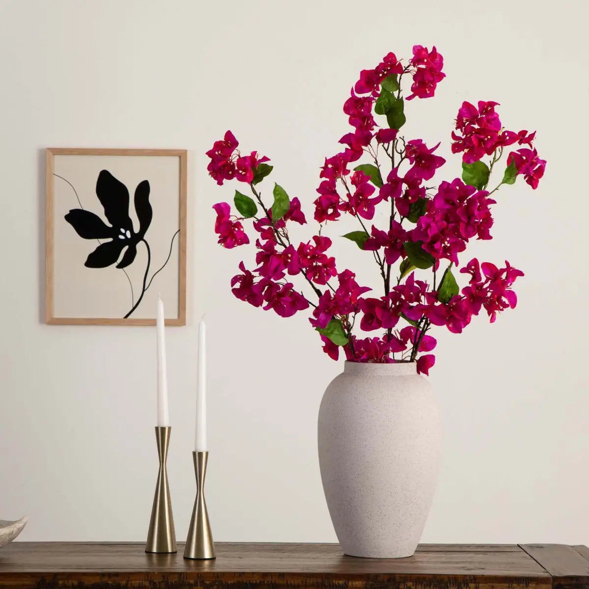 47’’ Artificial Bougainvillea Flower Stems - Set of 3 - Nearly Natural