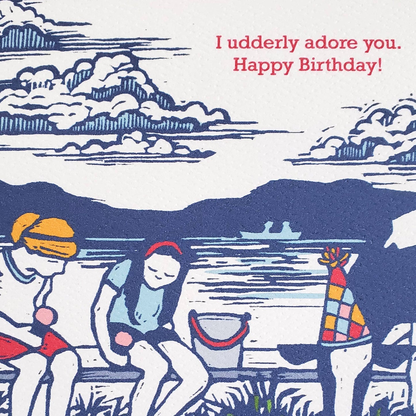 Birthday Cow & Ice Cream Greeting Card