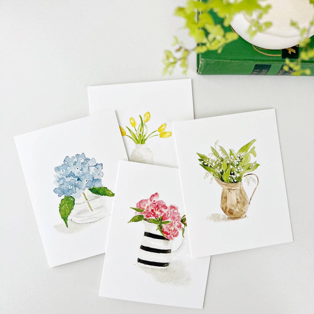 Watercolor Flower Notecards Set
