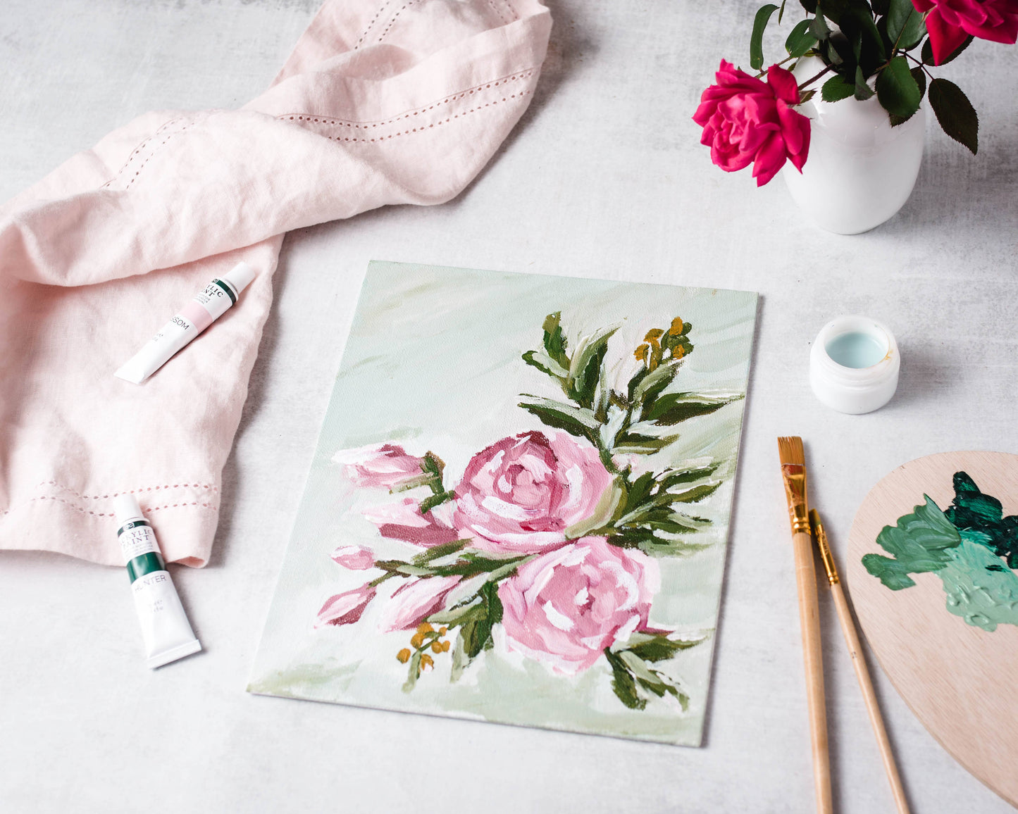 Impressionism Painting Kit - Abstract Roses - Cate Paper Co.