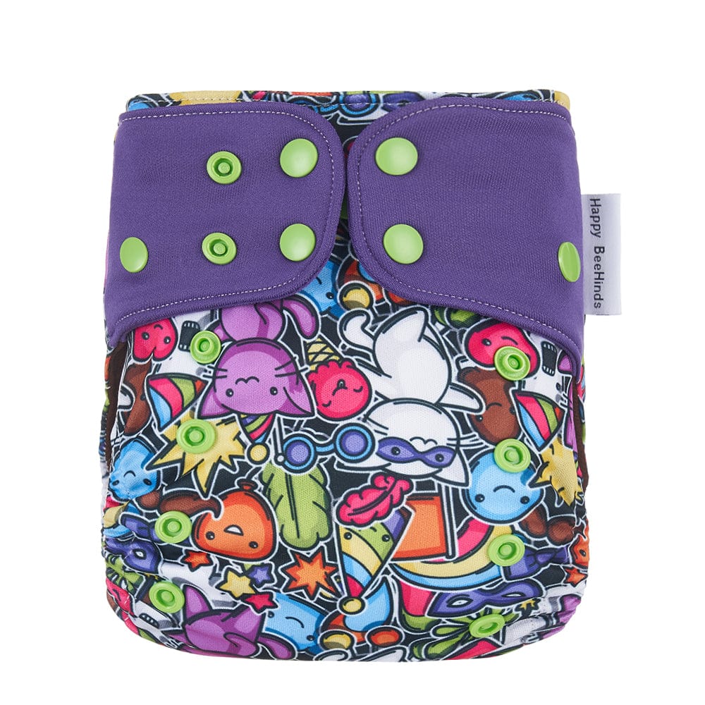 Pañal de bolsillo Perfect Fit de Happy BeeHinds - Estampados