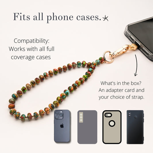 Sedona Emperor Stone Beaded Phone Wrist Strap