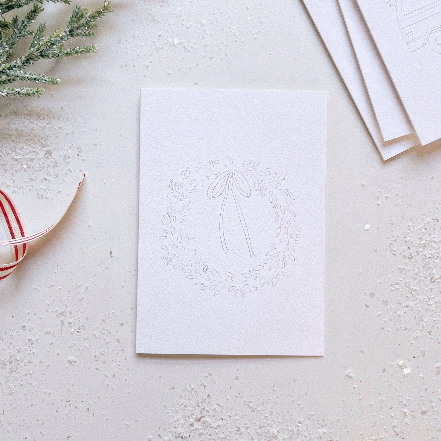 Paintable Notecards - Christmas Cheer