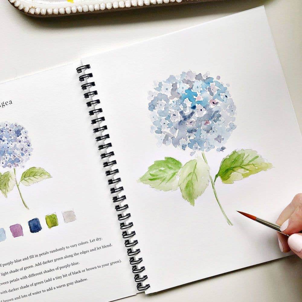 Flowers Watercolor Painting Workbook