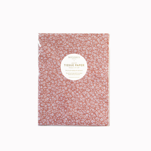 Gift Tissue Paper - Terracotta Petite Flowers - 10 sheets