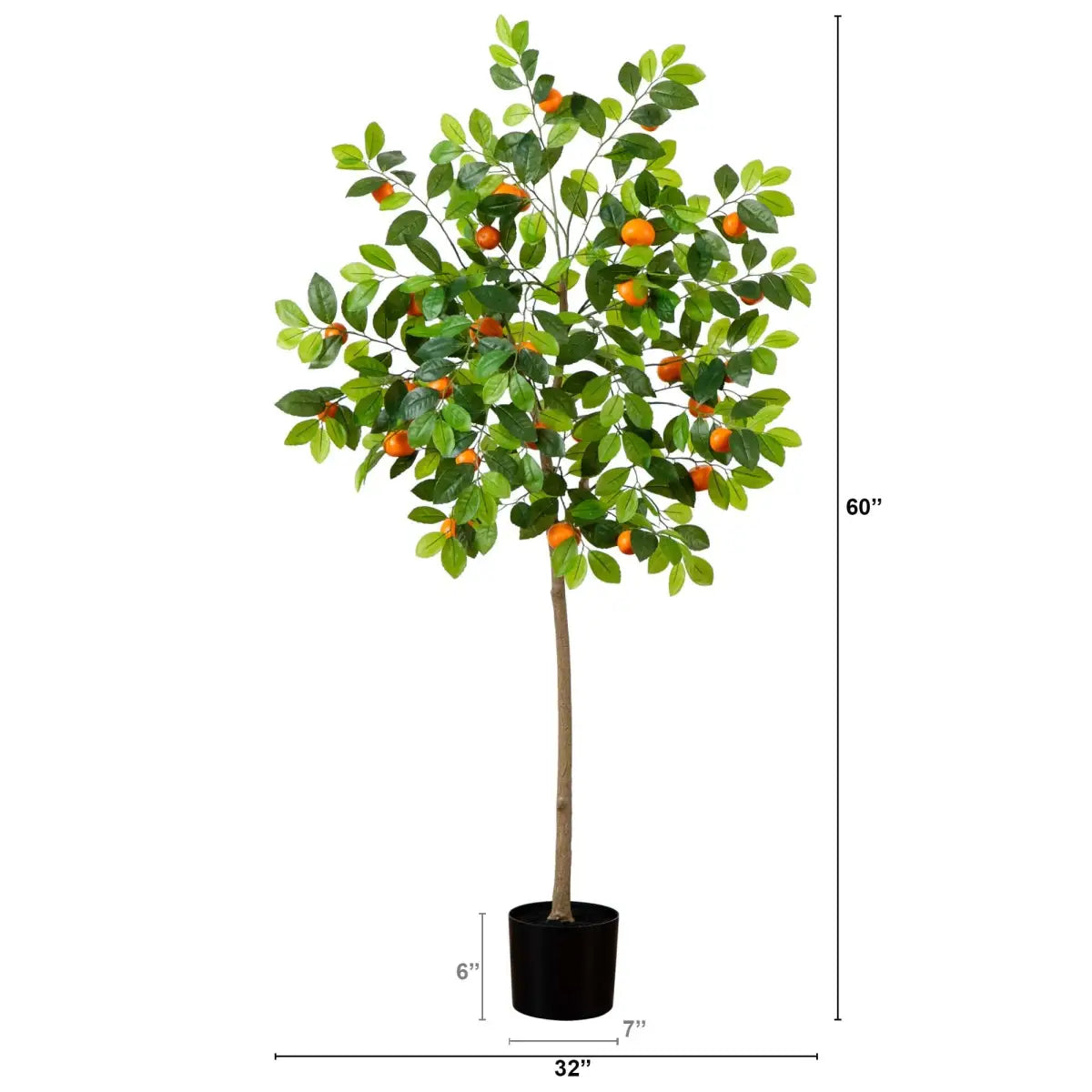5’ Artificial Tangerine Tree - Nearly Natural