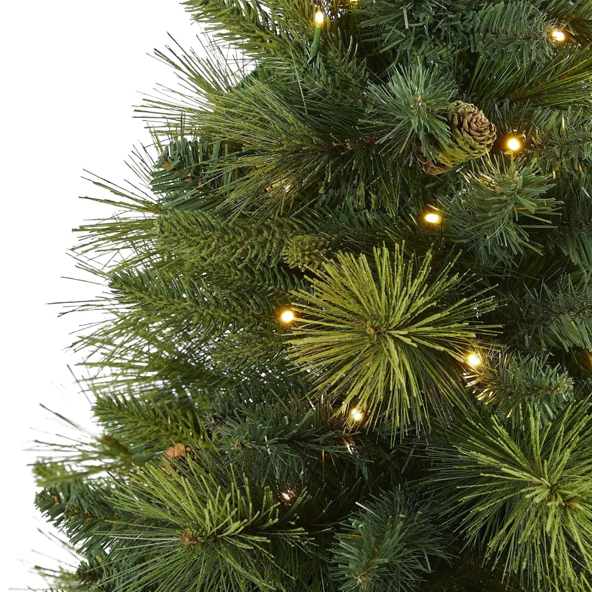 5’ North Carolina Mixed Pine Artificial Christmas Tree with 200 Warm White LED Lights 711 Bendable Branches