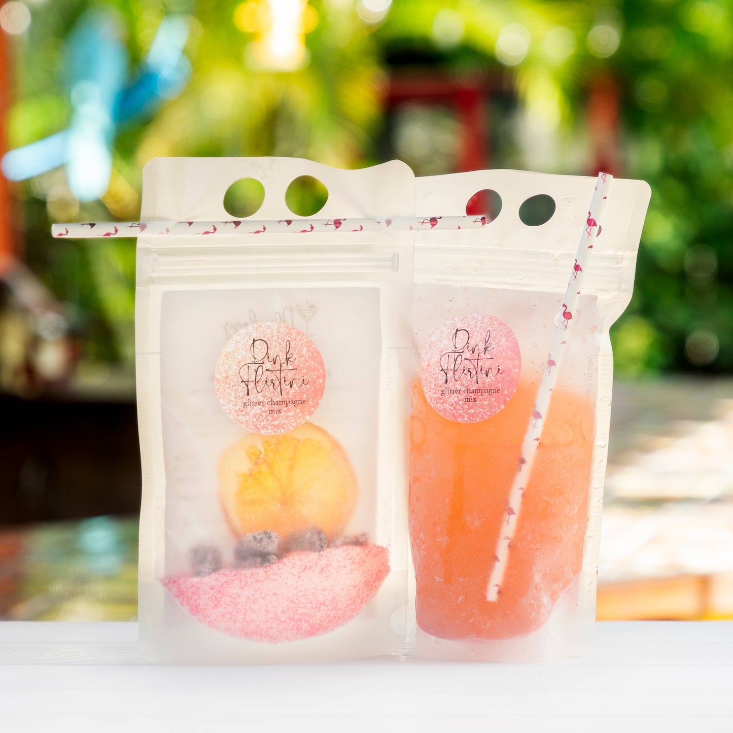Slush Cocktail Pouches - Cocktails or Mocktails - Pink Flirtini
