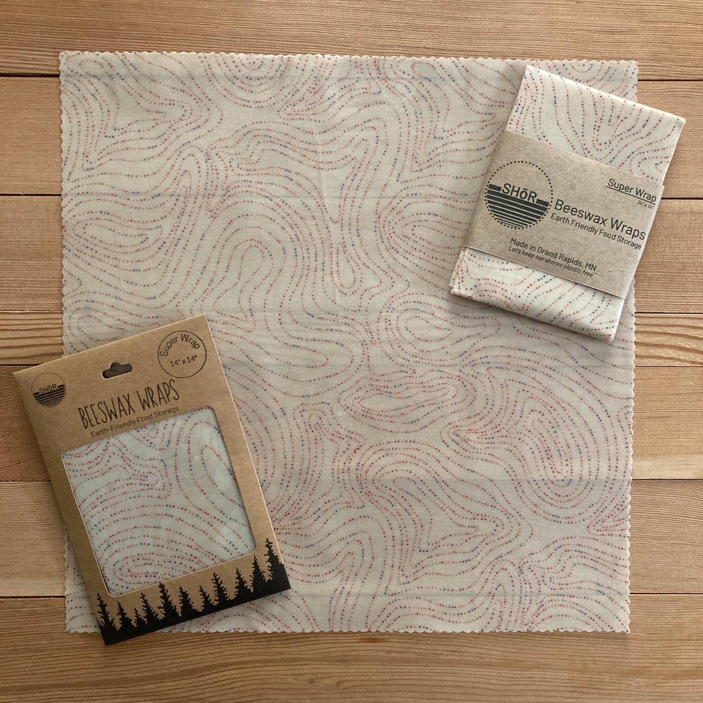 Beeswax Super Wrap - Contour Map