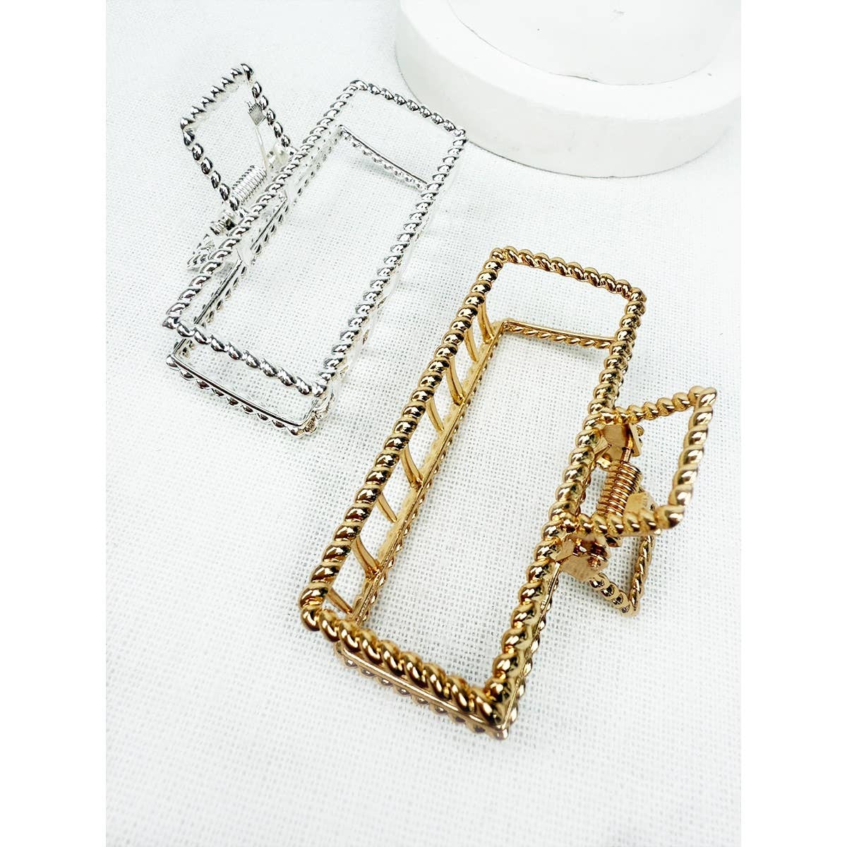 Metal Rectangle Hair Claw Clip