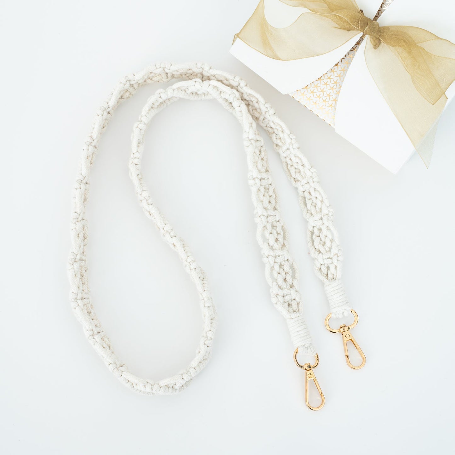 Wear Hope Macramé Crossbody Strap in Natural