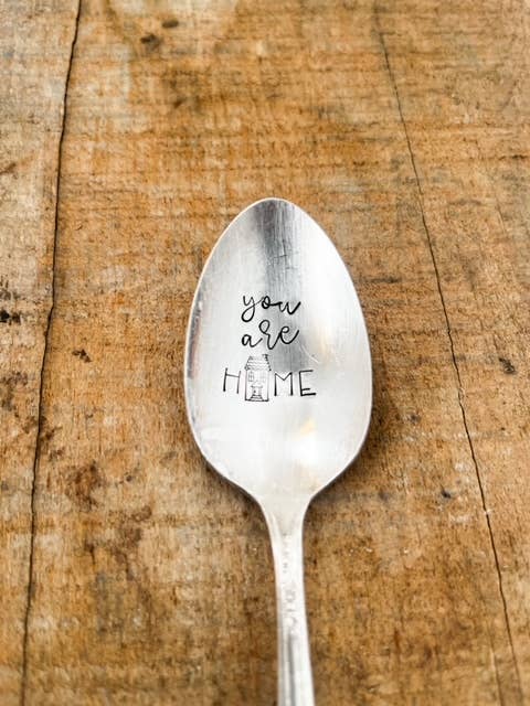 You Are Home - Vintage Stamped Spoon - The Sassy Barn