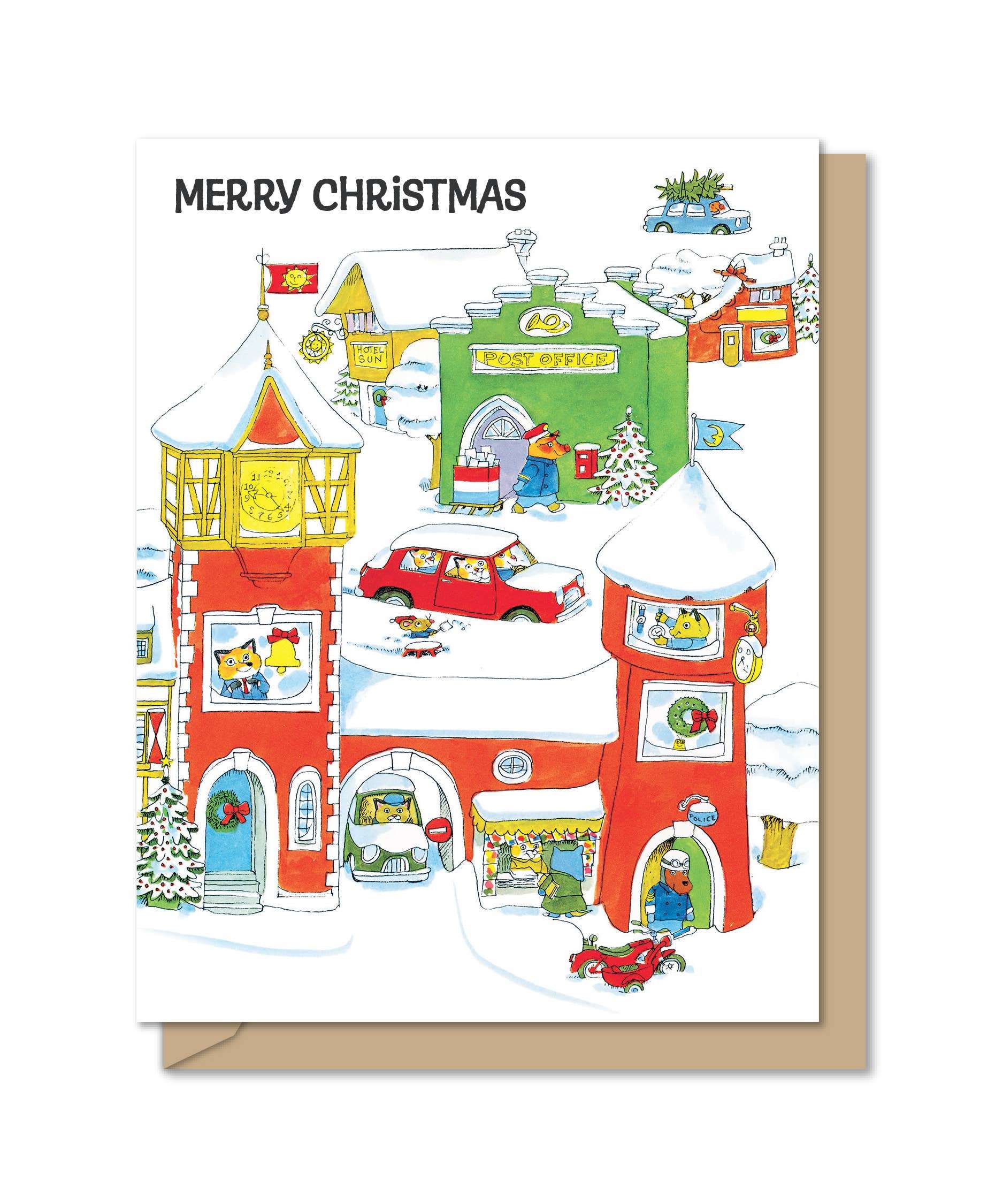 Holiday Greeting Card - Cozy Christmas - Richard Scarry