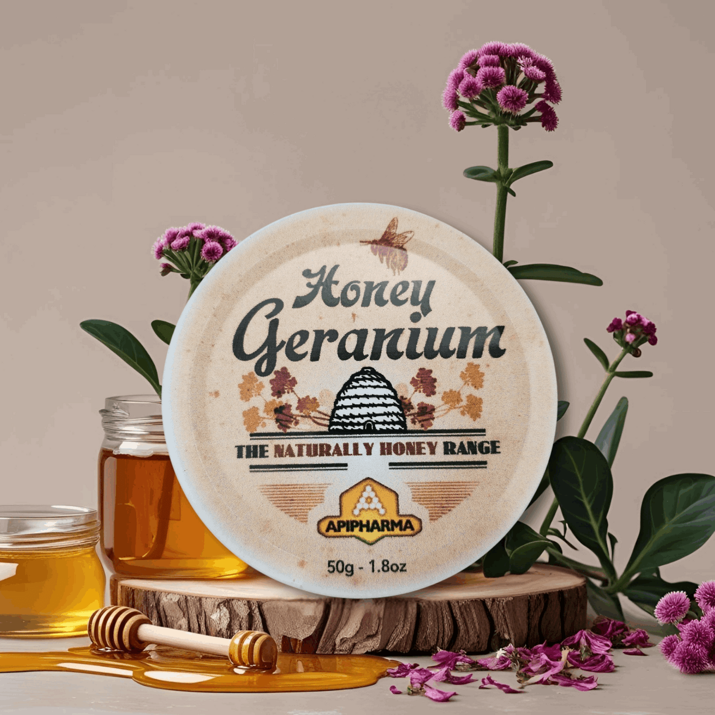 Honey Geranium - French Gourmet Natural Candy Tin - Apipharma - Bonbon USA France