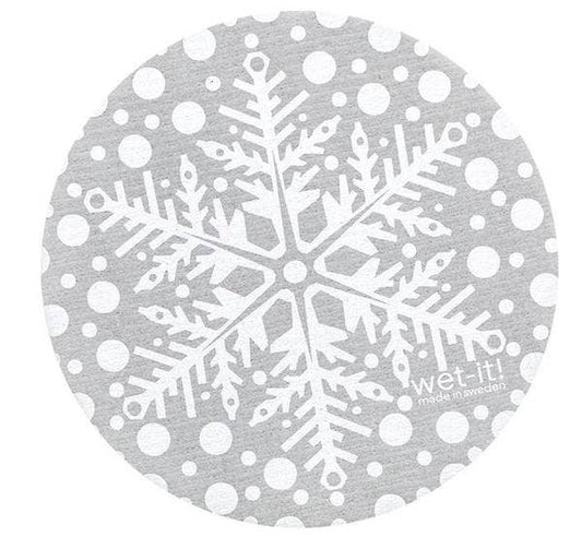 Swedish Dish Cloth - Gray Snowflake - Wet-it!