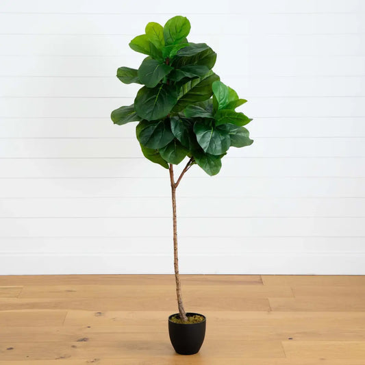 59” Fiddle Leaf Artificial Tree (Real Touch) - Nearly Natural