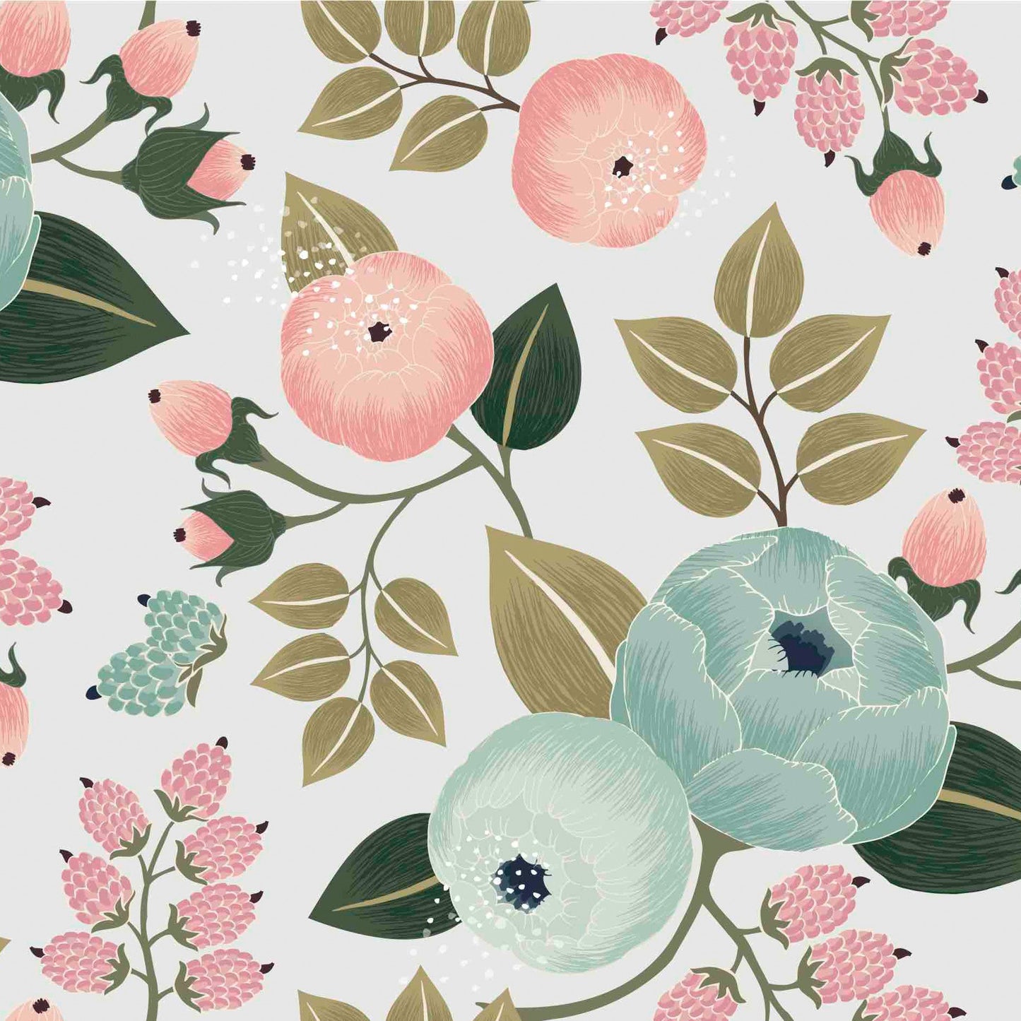Lila Wallpaper - Sample 1 foot by 1 foot - Loomwell Home Goods