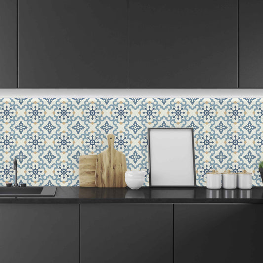 Teal Tile Backsplash