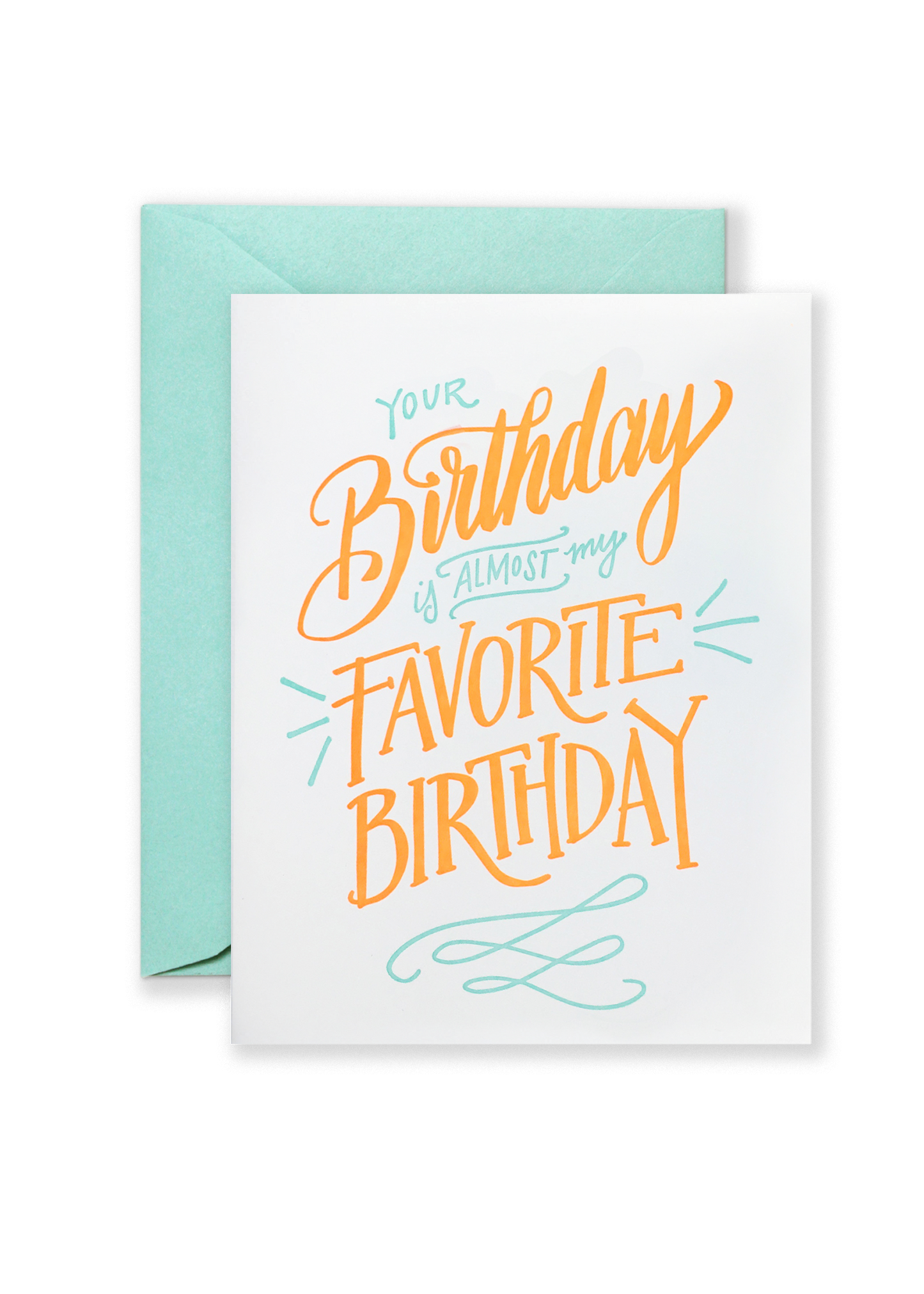 Carte de vœux typographique d'anniversaire presque préférée