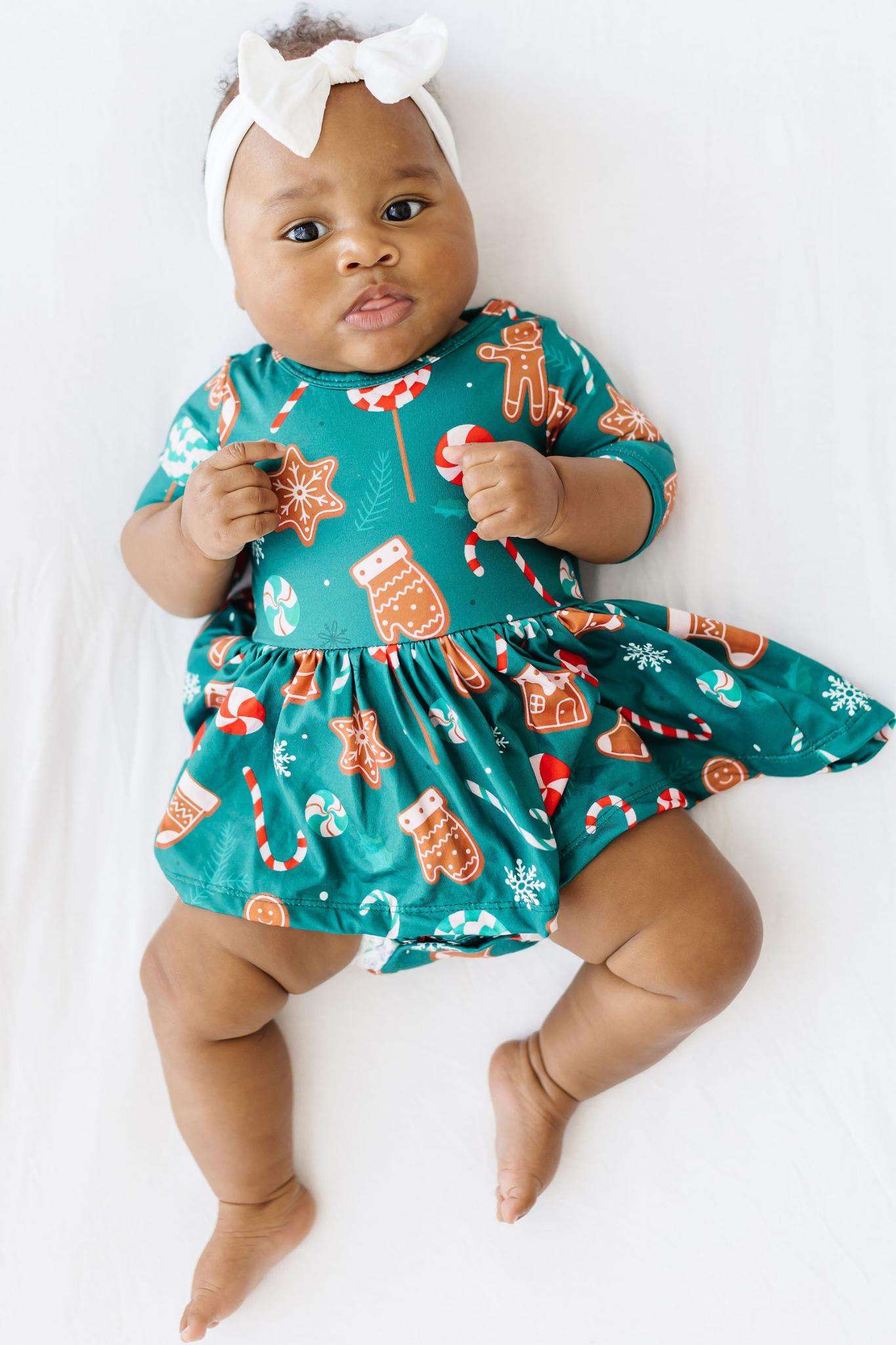 Gingerbread House Baby Bodysuit Outfit for Christmas - Mila & Rose ®