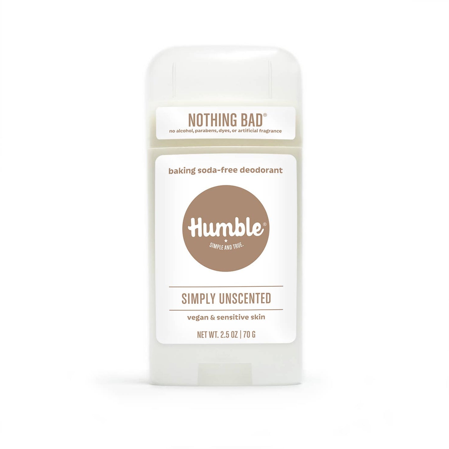 Natural Deodorant - Vegan & Sensitive - Simply Unscented - Humble Brands Inc.