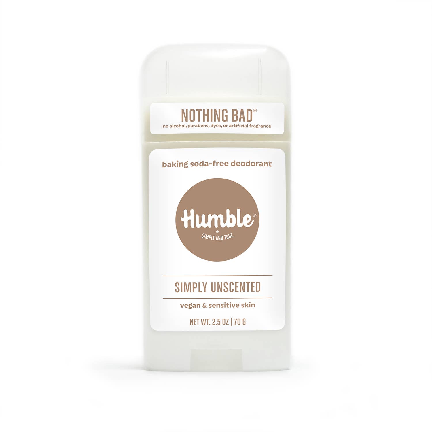 Natural Deodorant - Vegan & Sensitive - Simply Unscented - Humble Brands Inc.