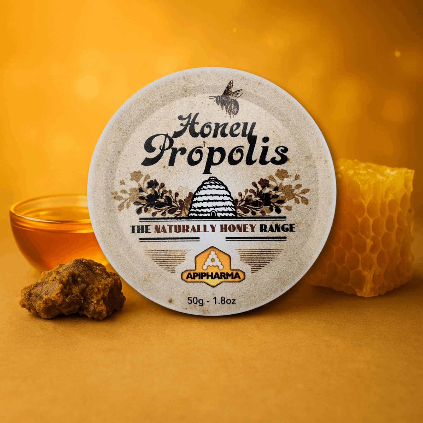 Honey Propolis - French Gourmet Natural Candy Tin - Apipharma - Bonbon USA France
