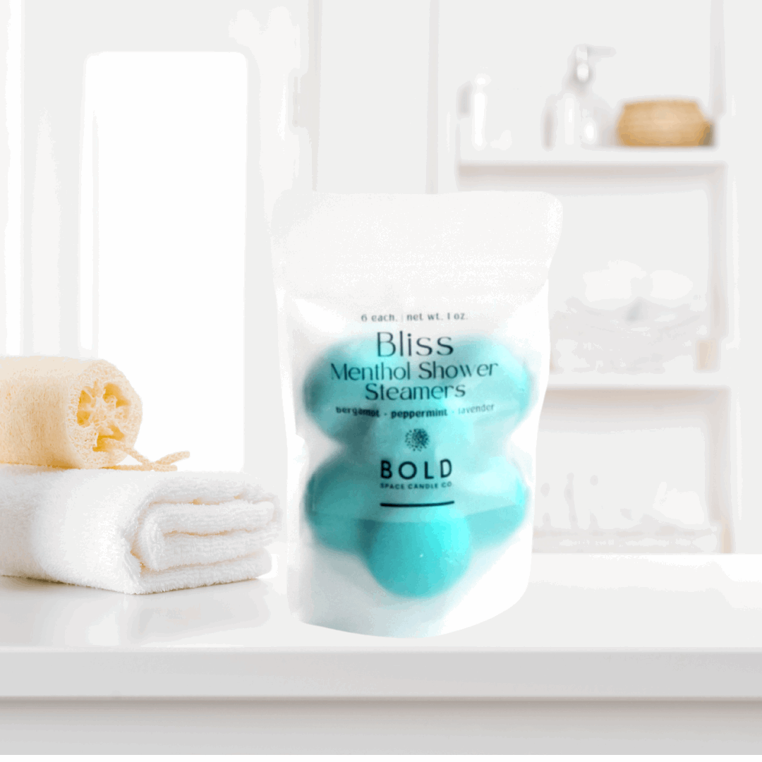 Shower Steamers - Bliss – Bergamot Peppermint & Lavender - 6 pack - Bold Space Candle Co.