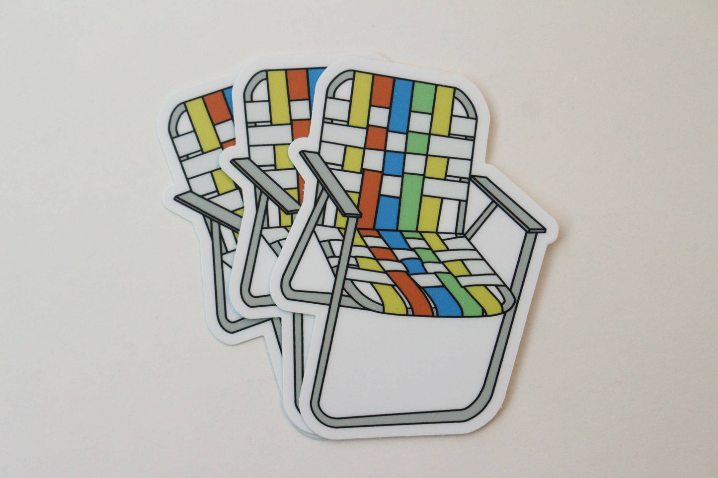 Vintage Aluminum Lawn Chair Magnet - Multicolor