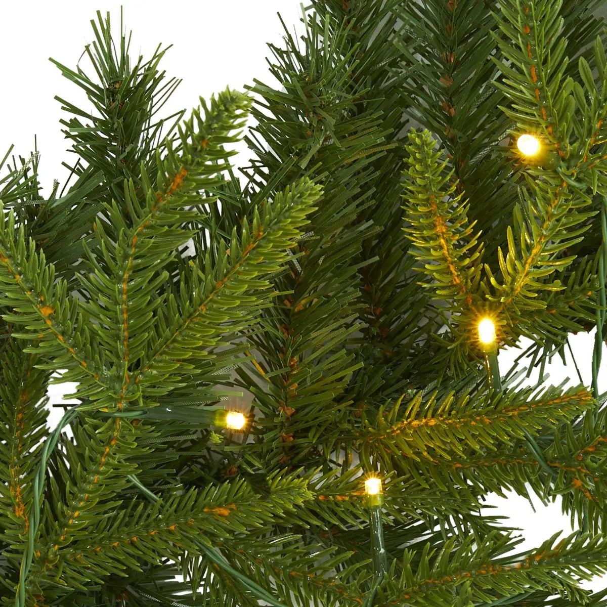 6’ Green Pine Artificial Christmas Garland with 35 Clear LED Lights - Nearly Natural