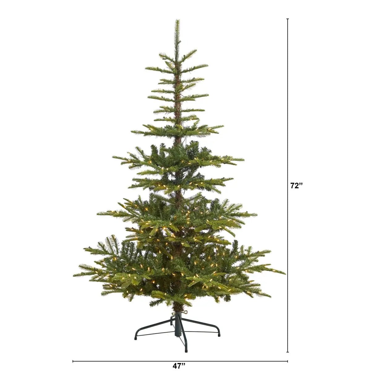 6’ Layered Washington Spruce Artificial Christmas Tree with 350 Clear Lights and 705 Branches - Green - Nearly Natural