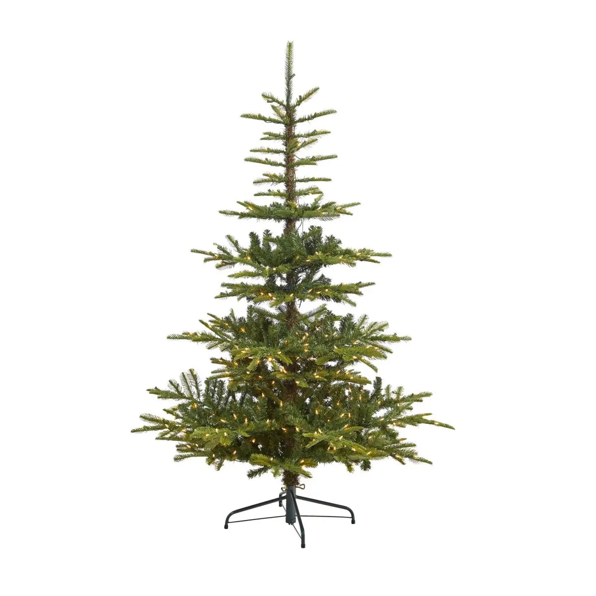 6’ Layered Washington Spruce Artificial Christmas Tree with 350 Clear Lights and 705 Branches - Green - Nearly Natural