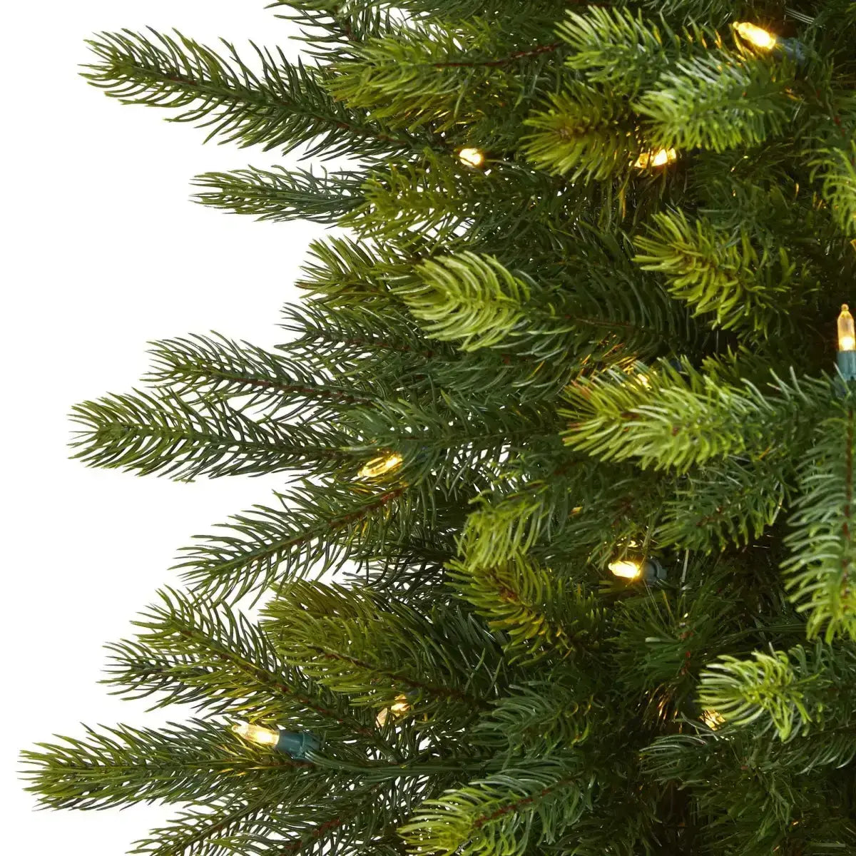 6’ Manchester Fir Artificial Christmas Tree in Decorative Planter with 350 Clear Warm (Multifunction) LED Lights