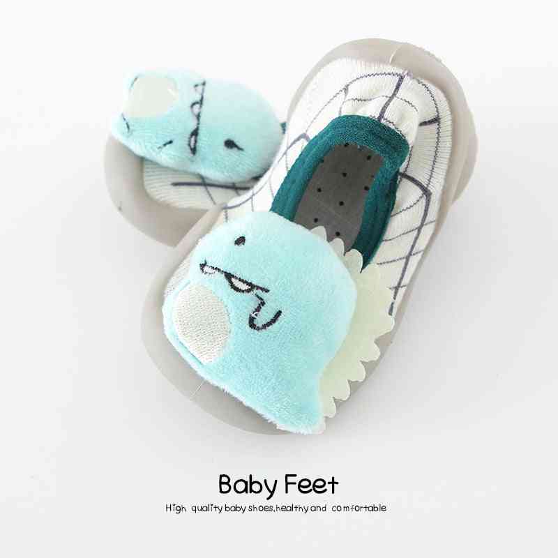 Baby Doll Sock Shoes - Blue Dino