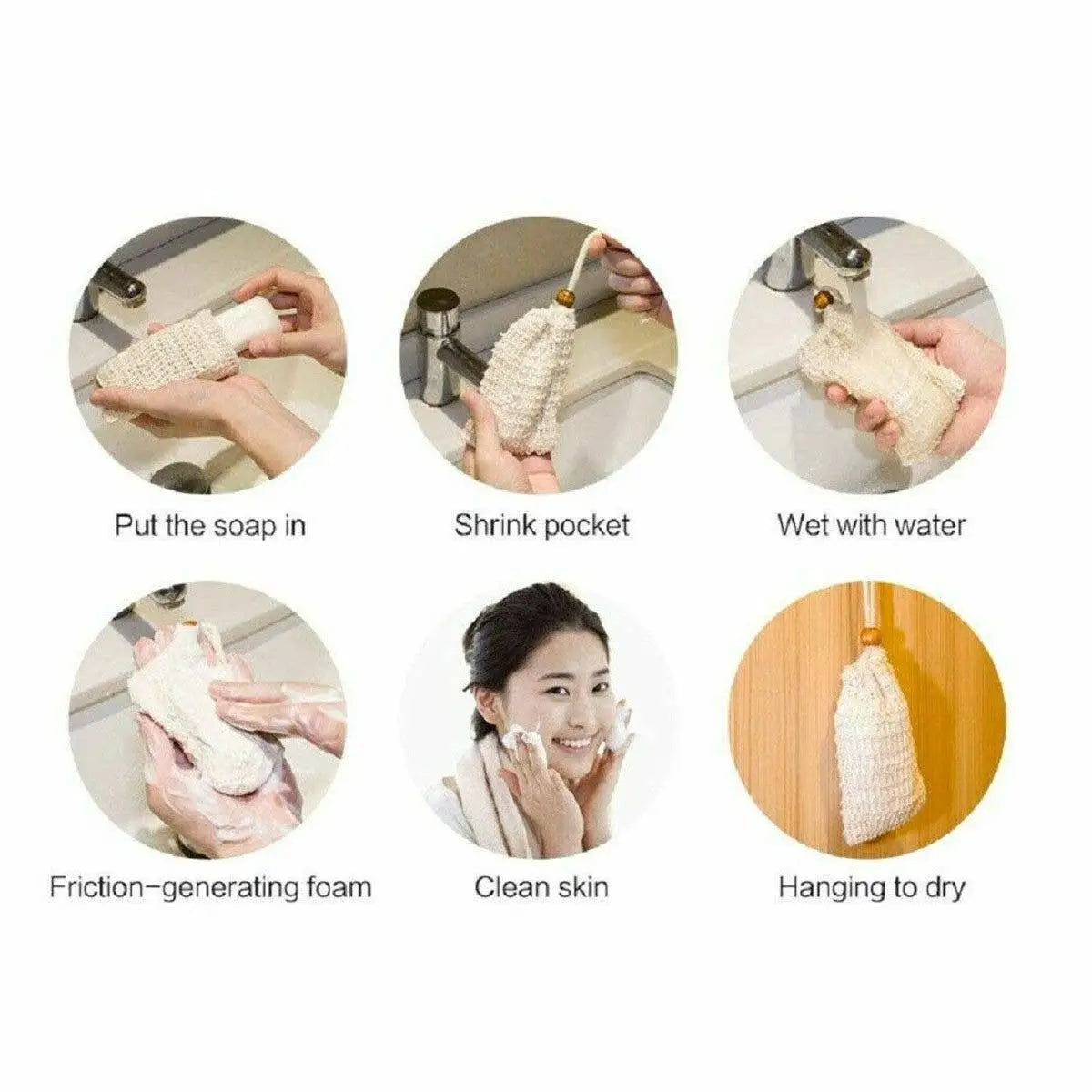 Soap Saver Bag - Sisal - Howells Wood Products