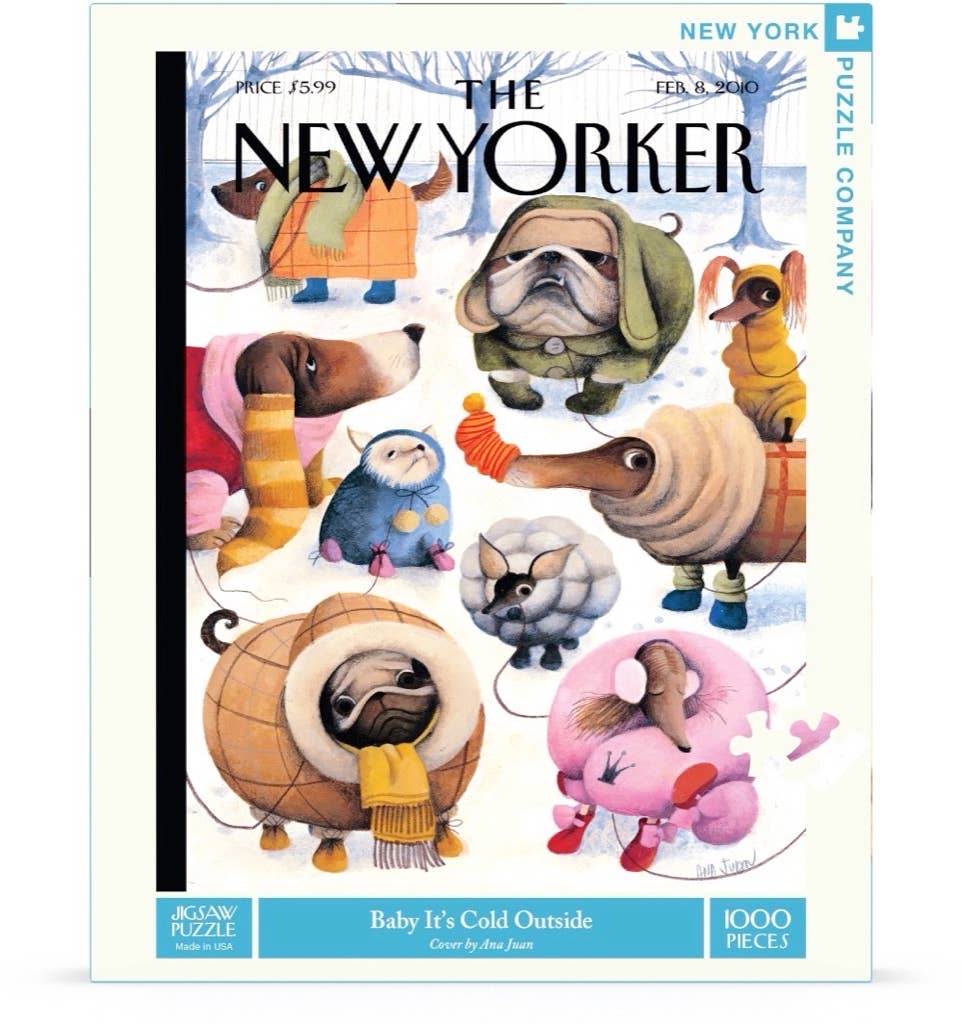 Jigsaw Puzzle - Baby It’s Cold Outside - New Yorker - Dog Lover - 1000 Piece - New York Puzzle Company