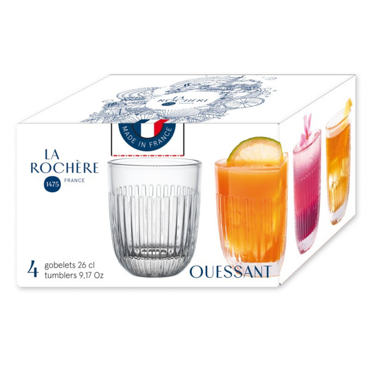Ouessant Tumbler Glasses - Set of 4 - La Rochere NA