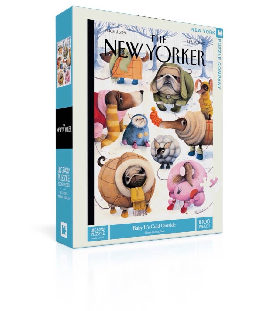 Jigsaw Puzzle - Baby It’s Cold Outside - New Yorker - Dog Lover - 1000 Piece - New York Puzzle Company