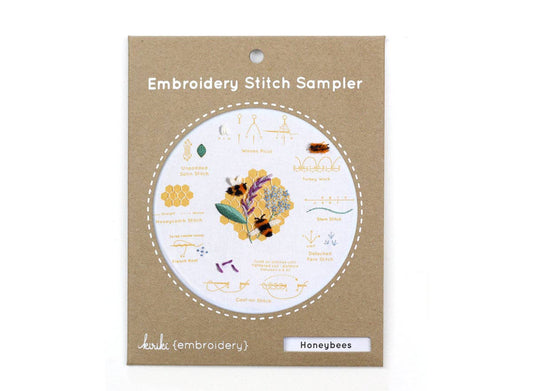 Honeybee - Embroidery Stitch Sampler - Kiriki Press