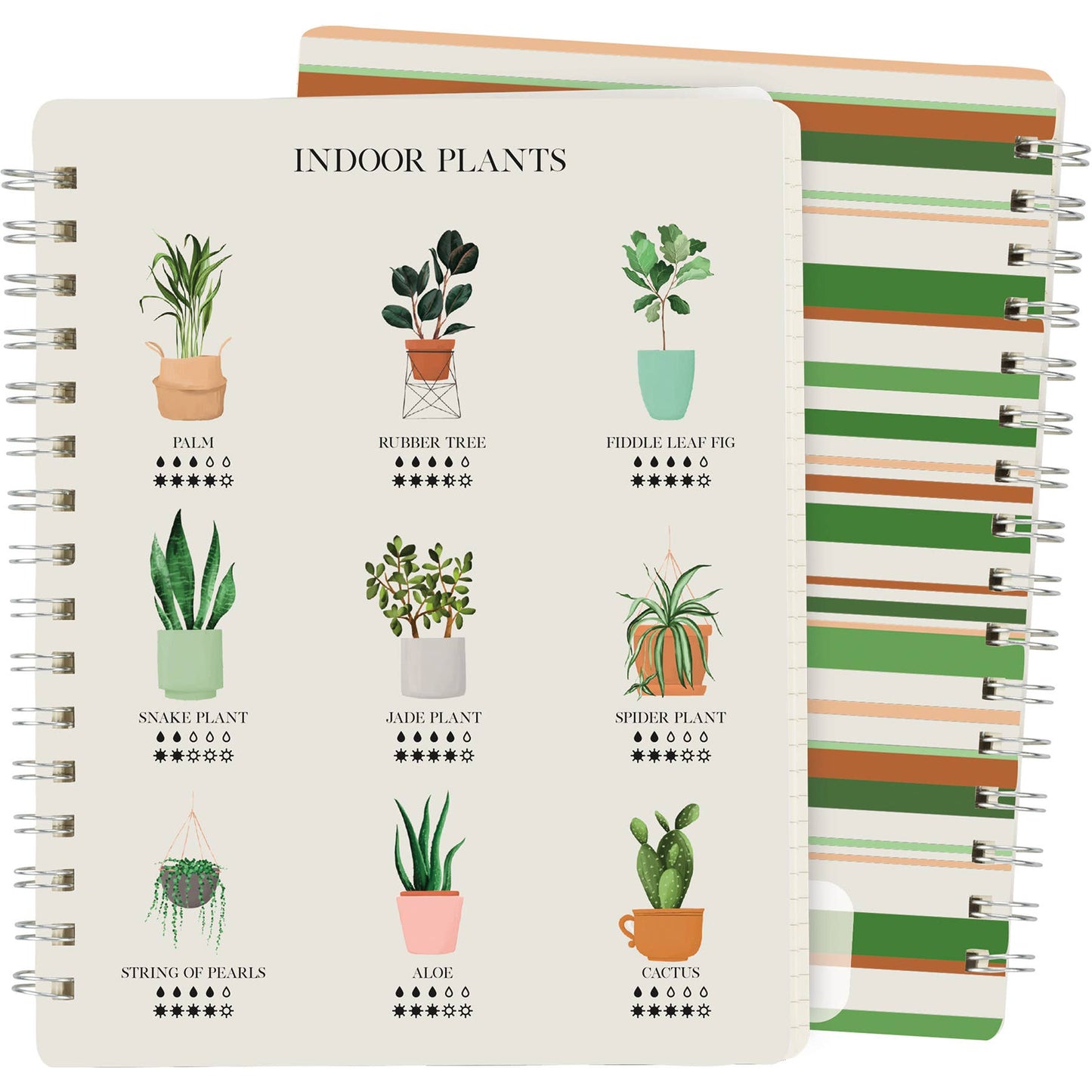 Cuaderno espiral con guía de plantas de interior