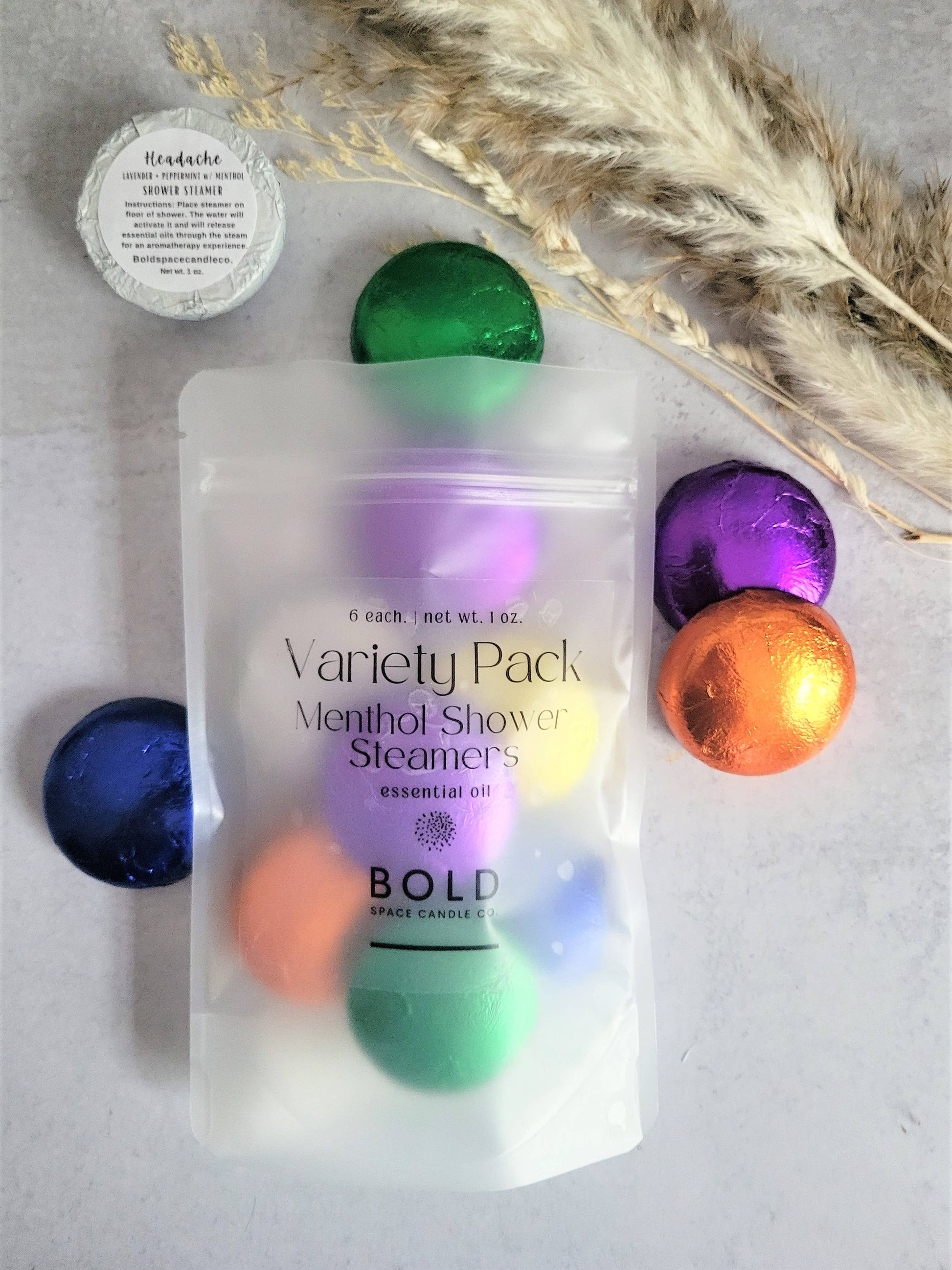Shower Steamers - Variety Pack - 6 scents - Bold Space Candle Co.