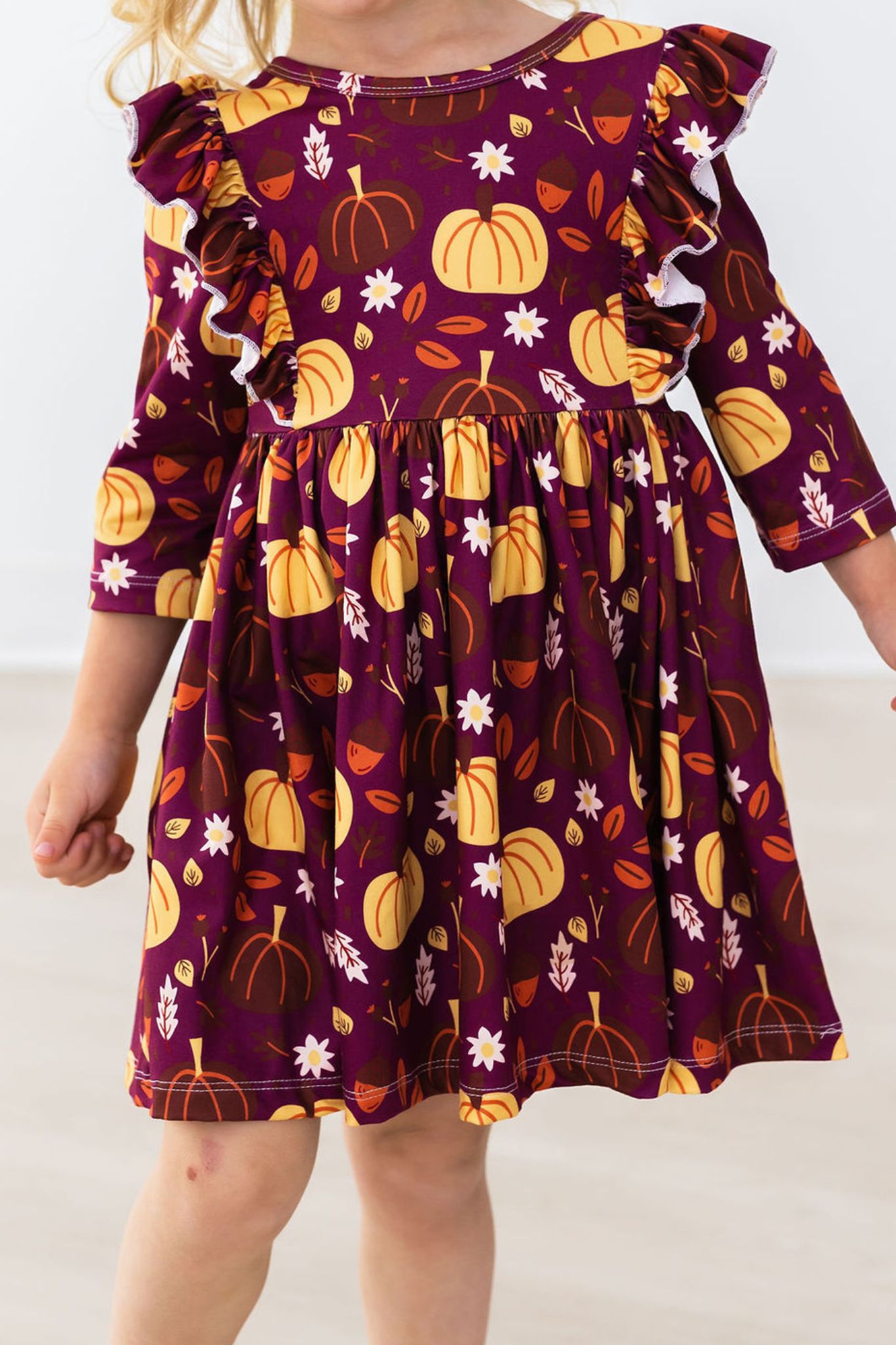 Pumpkin Patch Fall Ruffle Twirl Dress - Mila & Rose ®
