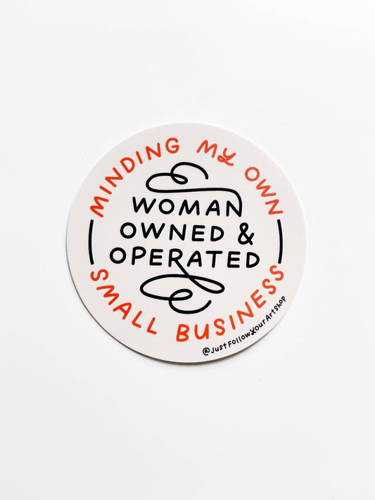 Woman Owned Small Business Vinyl Sticker