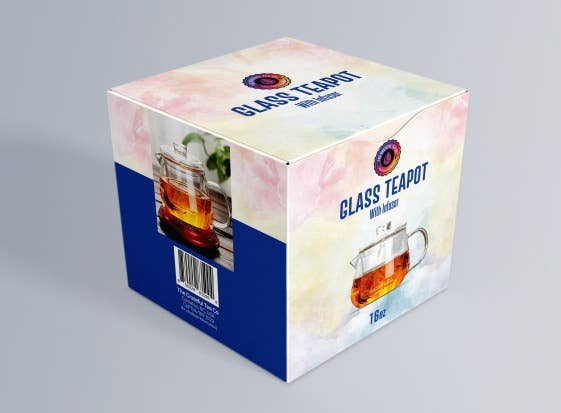 Théière en verre avec infuseur et couvercle16 oz