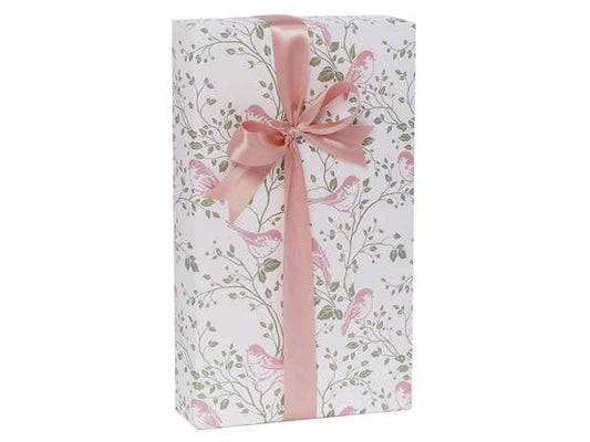 Baby Gift Wrap: Pink Chickadees 24" x 24"