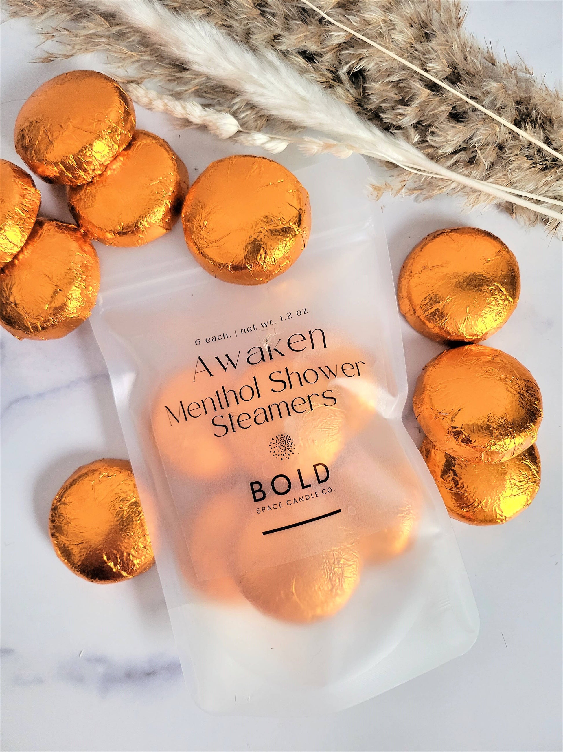 Shower Steamers – Awaken Energizing - Orange Lavender & Patchouli - 6 pack - Bold Space Candle Co.