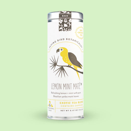 Lemon Mint Maté – 6 Tea Bag Tin - Flying Bird Botanicals