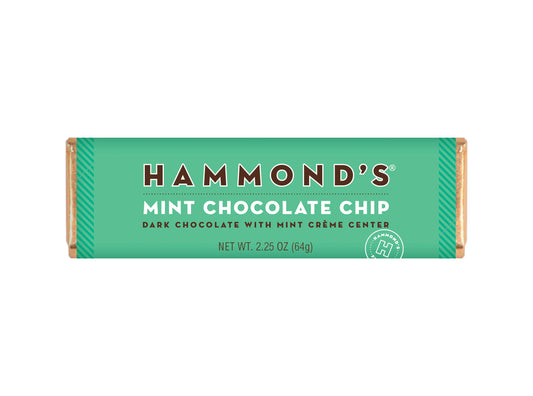 Mint Chocolate Chip - Dark Chocolate Candy Bar - Hammond’s Candies