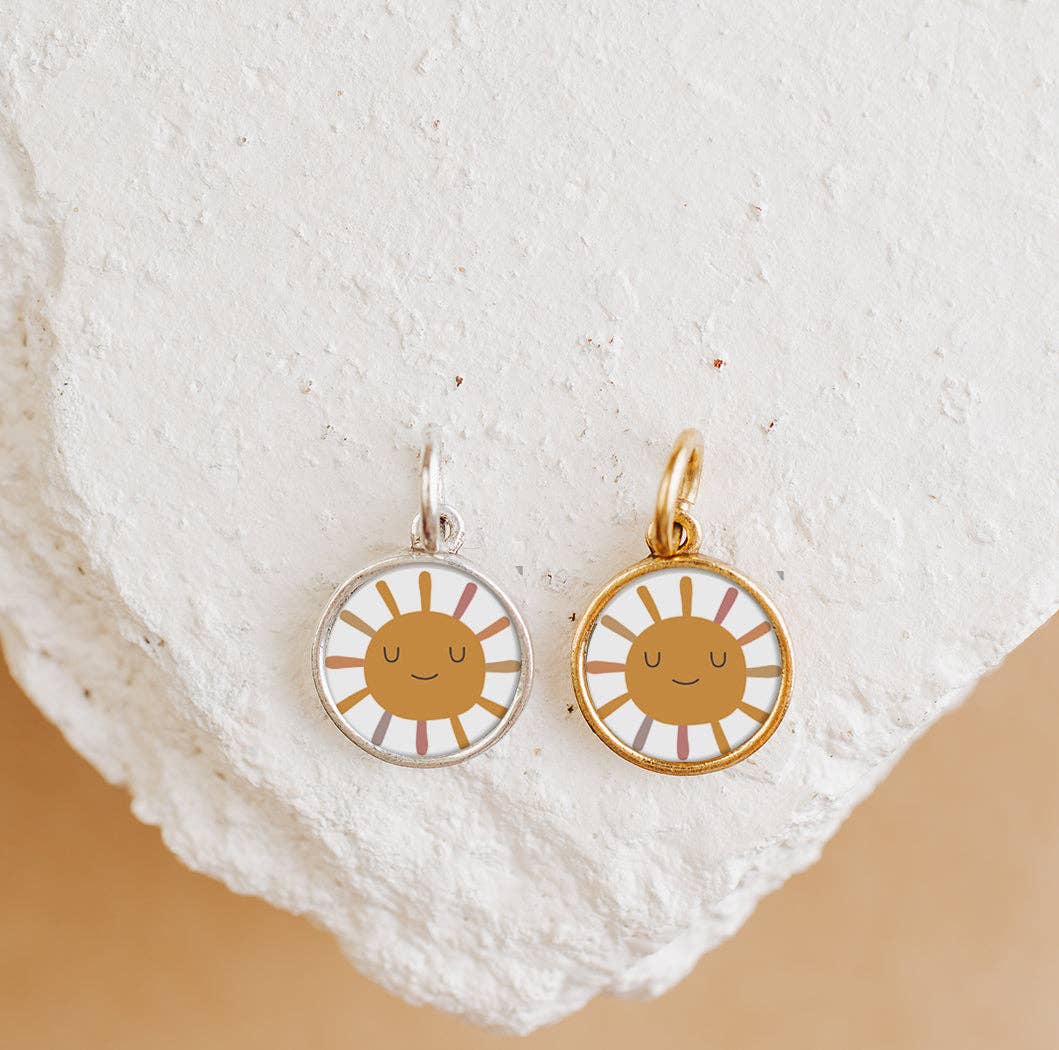 Sunshine Charm or Pendant - Gold or Silver
