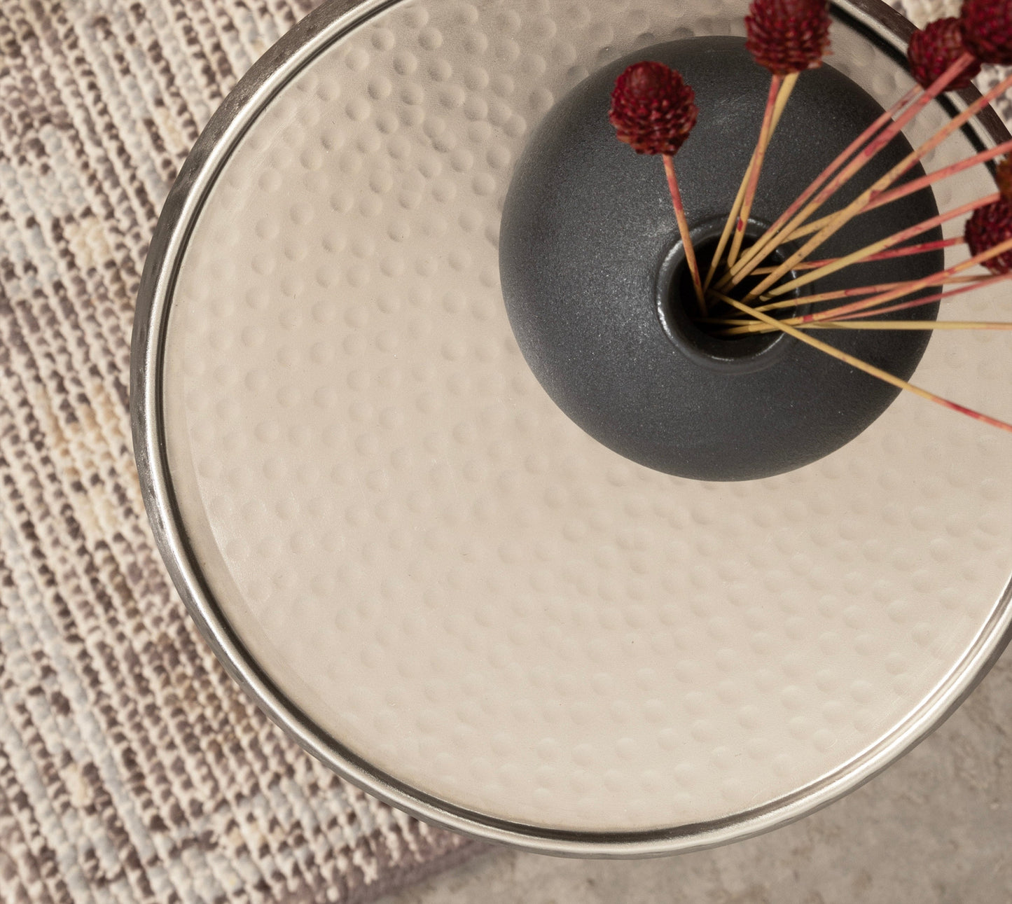 Sanzo Metal Cocktail Table or Plant Stand